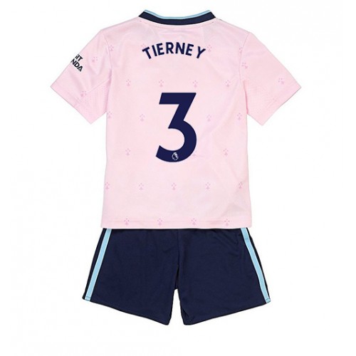 Fotbalové Dres Arsenal Kieran Tierney #3 Dětské Alternativní 2022-23 Krátký Rukáv (+ trenýrky)